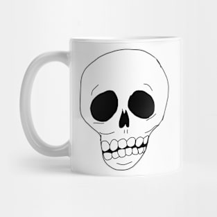 Spooky Skull and Logo White T-Shirt Mug